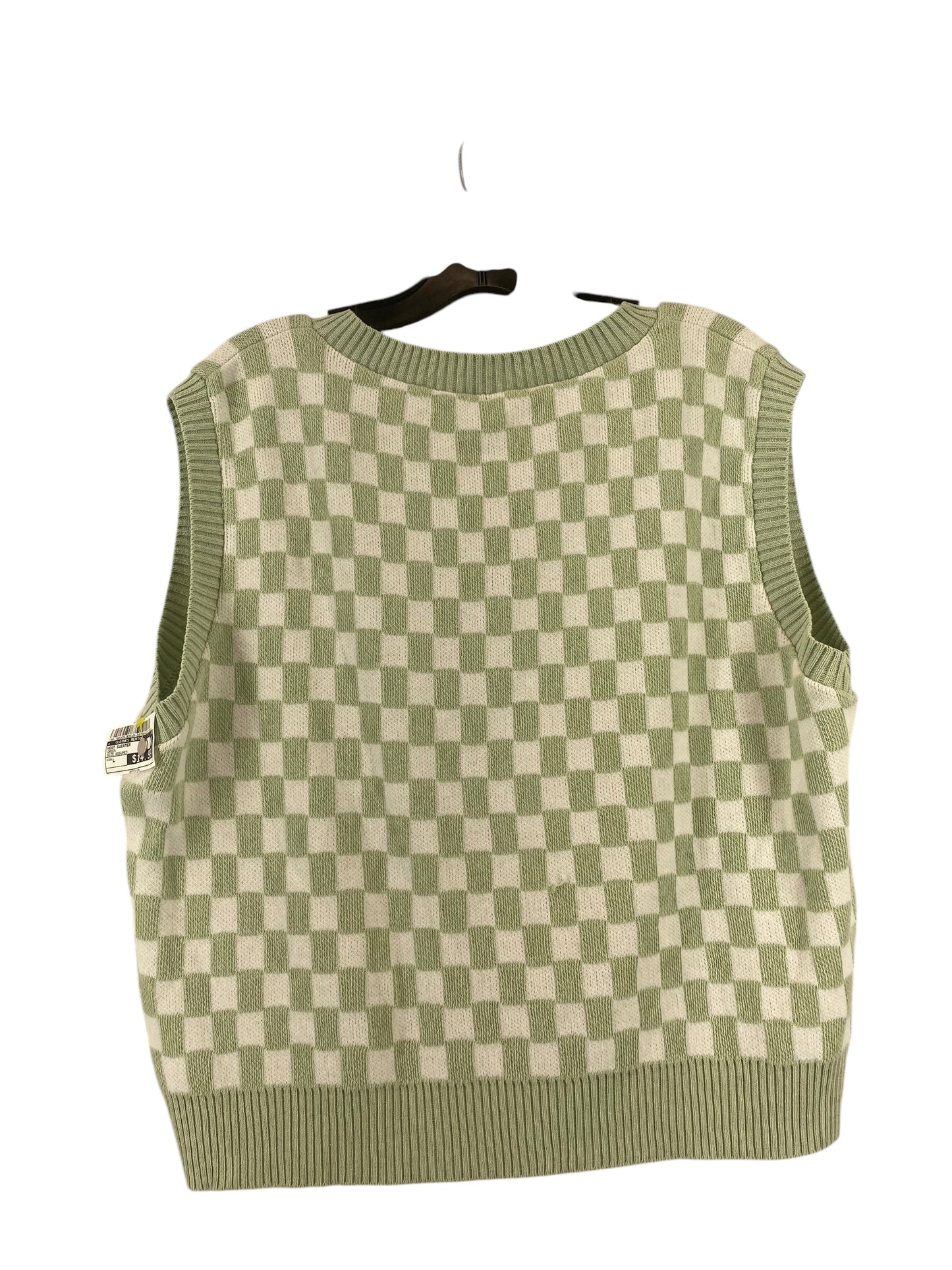 Vest Sweater By Clothes Mentor In Green, Size: L