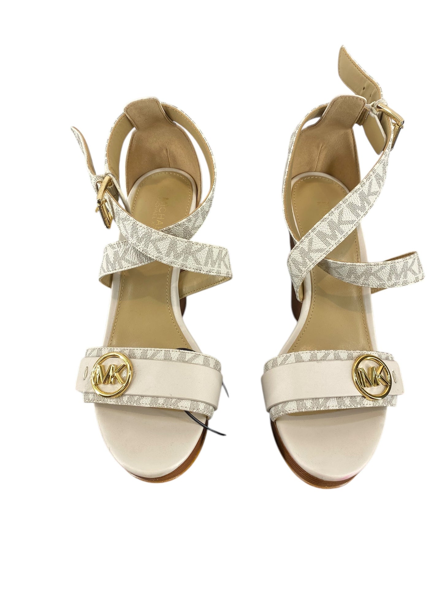 Shoes Heels Wedge By Michael By Michael Kors In Cream, Size: 6.5