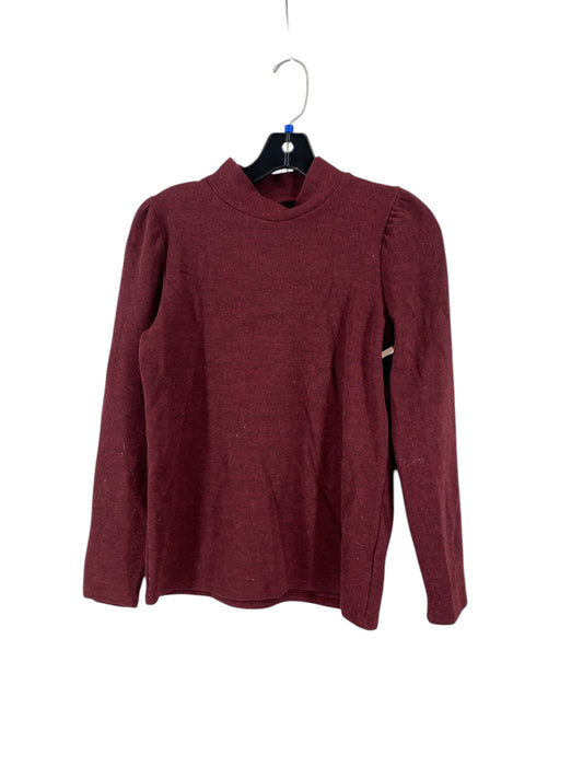 Top Long Sleeve Basic By Madewell In Maroon, Size: S