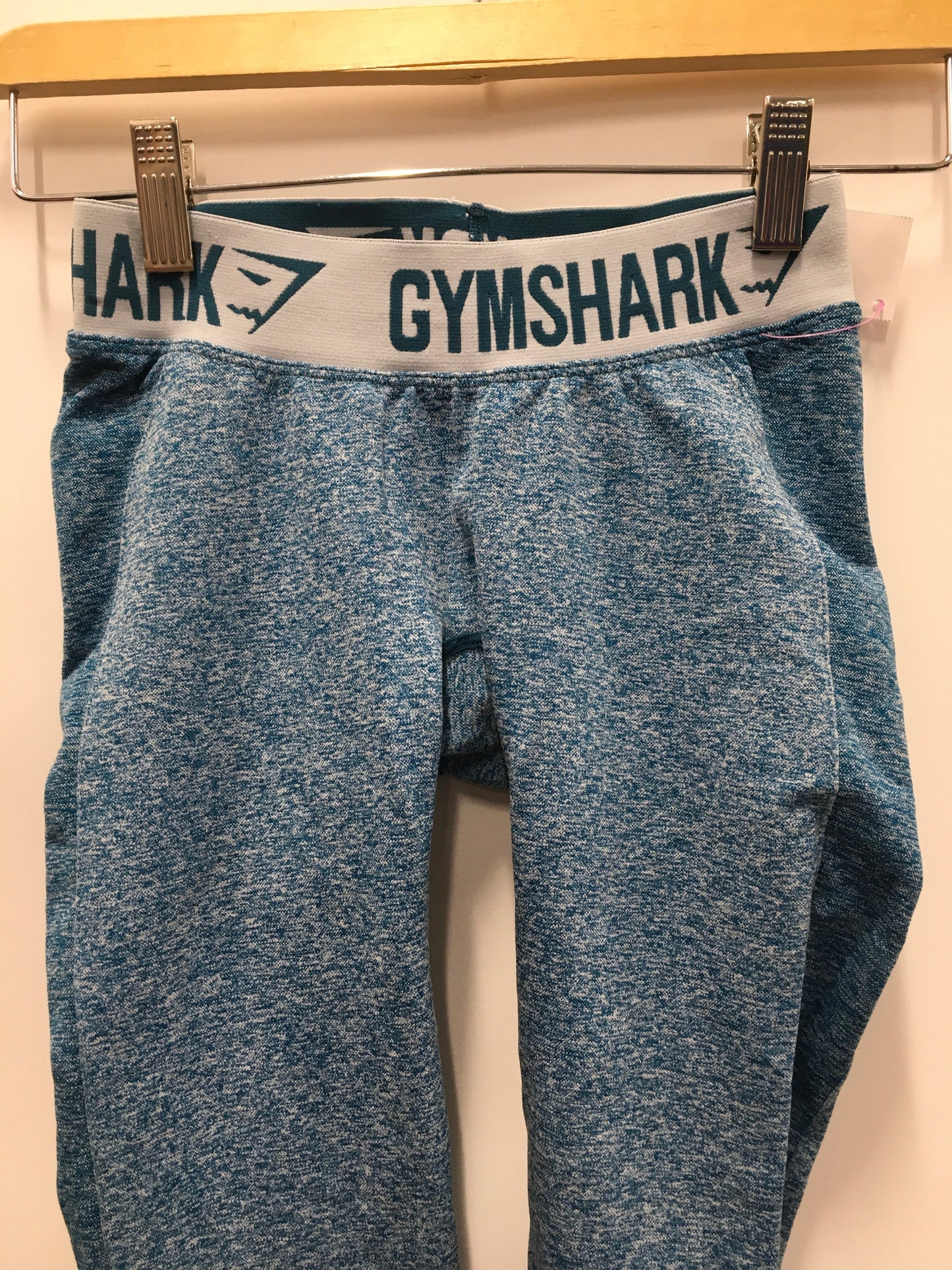 Blue Athletic Leggings Gym Shark, Size S