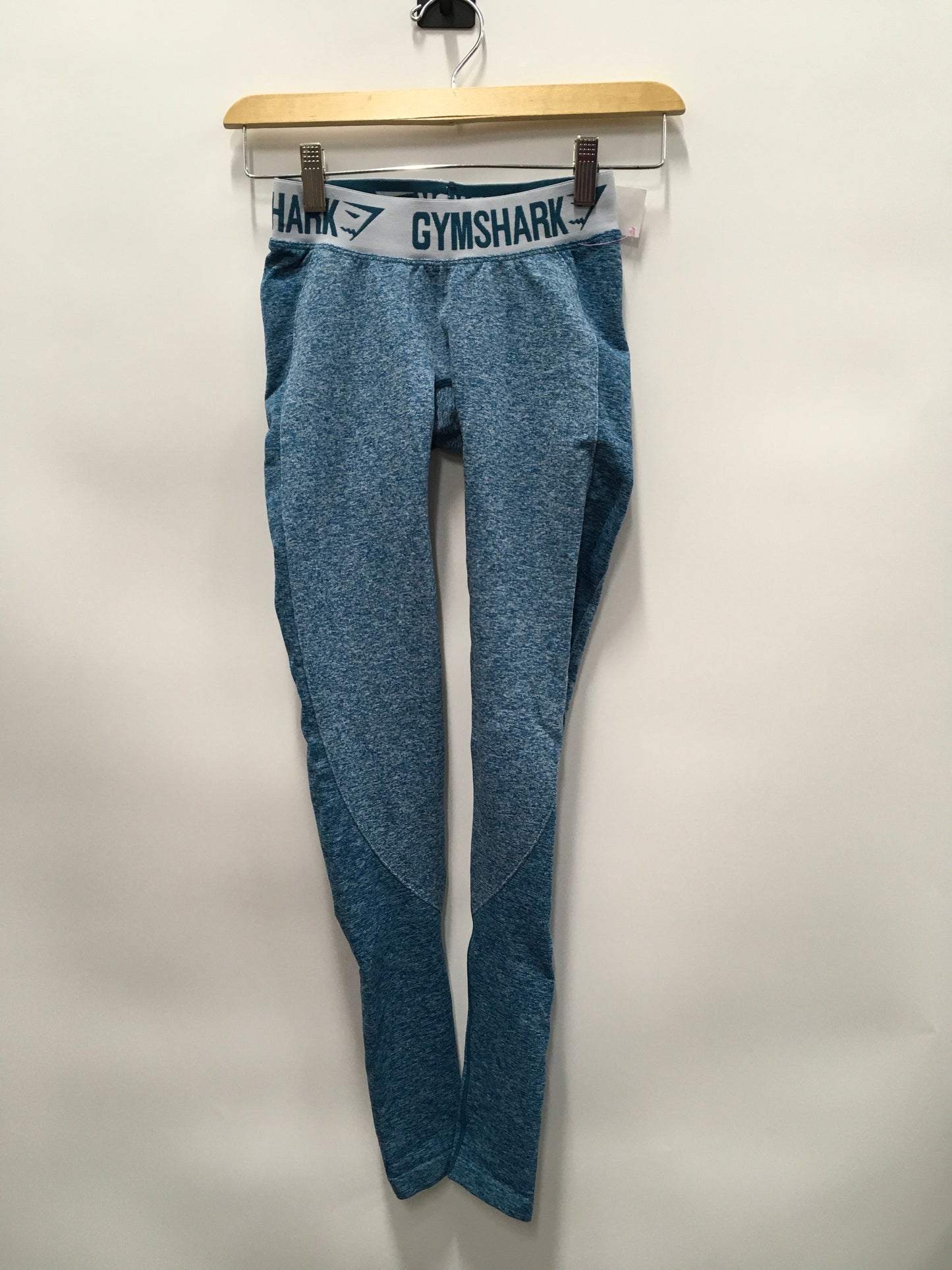 Blue Athletic Leggings Gym Shark, Size S