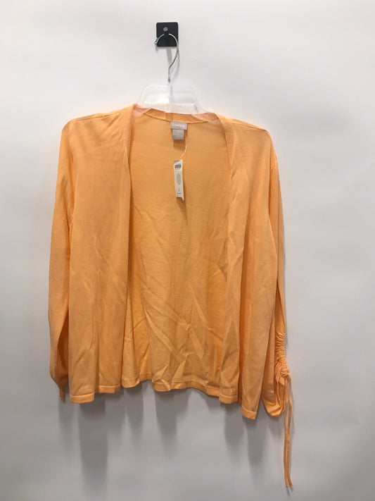 Orange Cardigan Chicos, Size 2