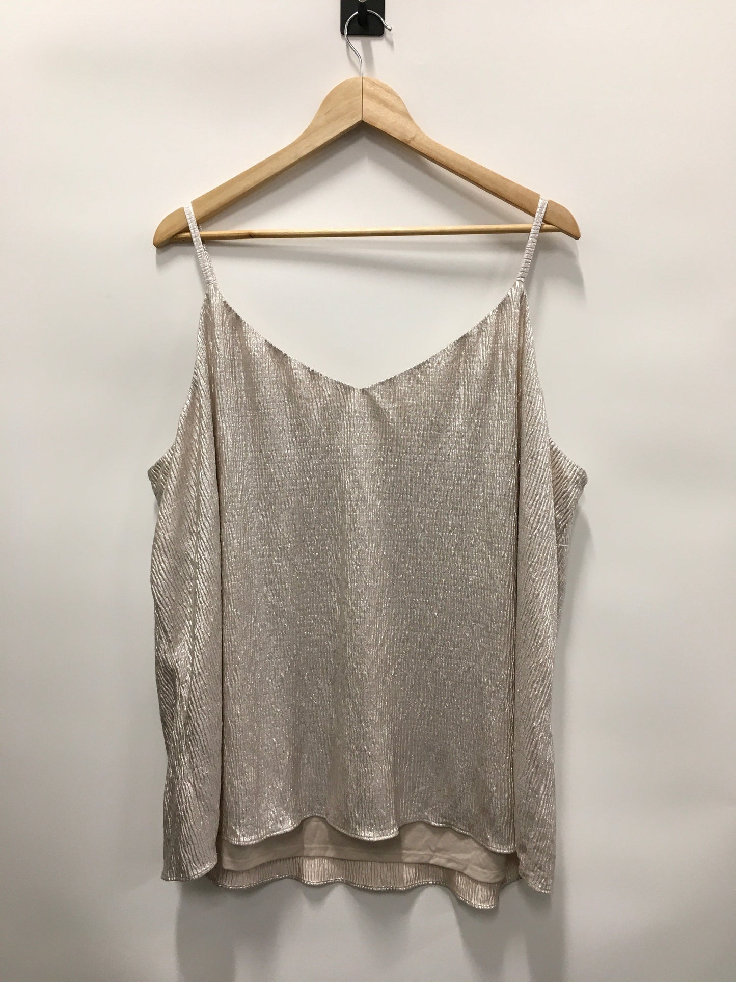 Silver Top Sleeveless Loft, Size 20