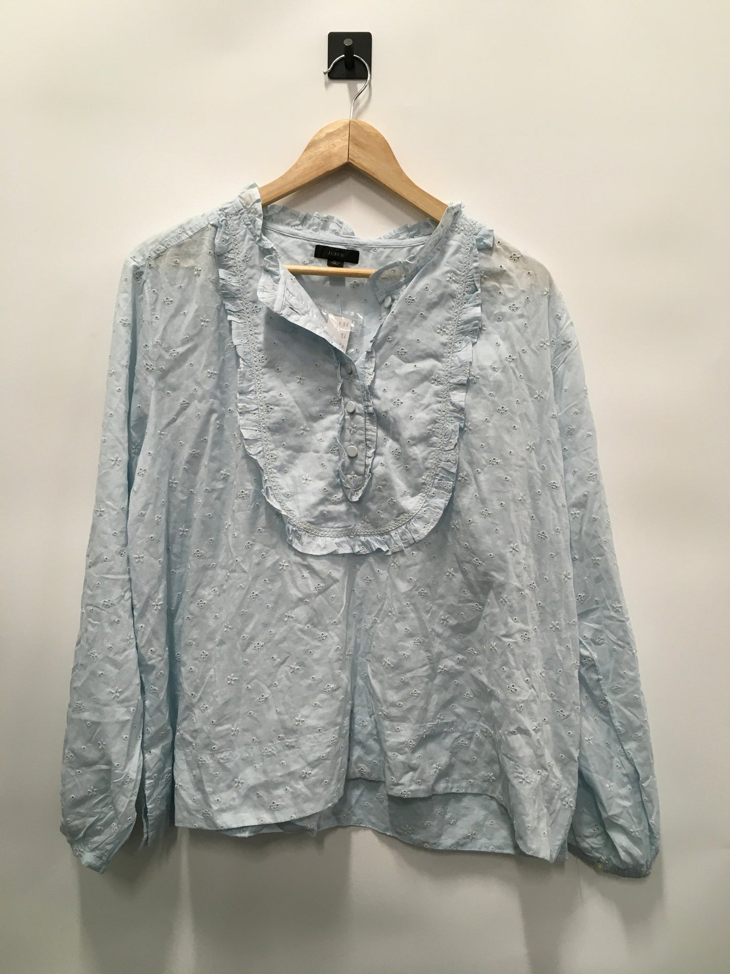 Blue Top Long Sleeve J. Crew, Size 3x