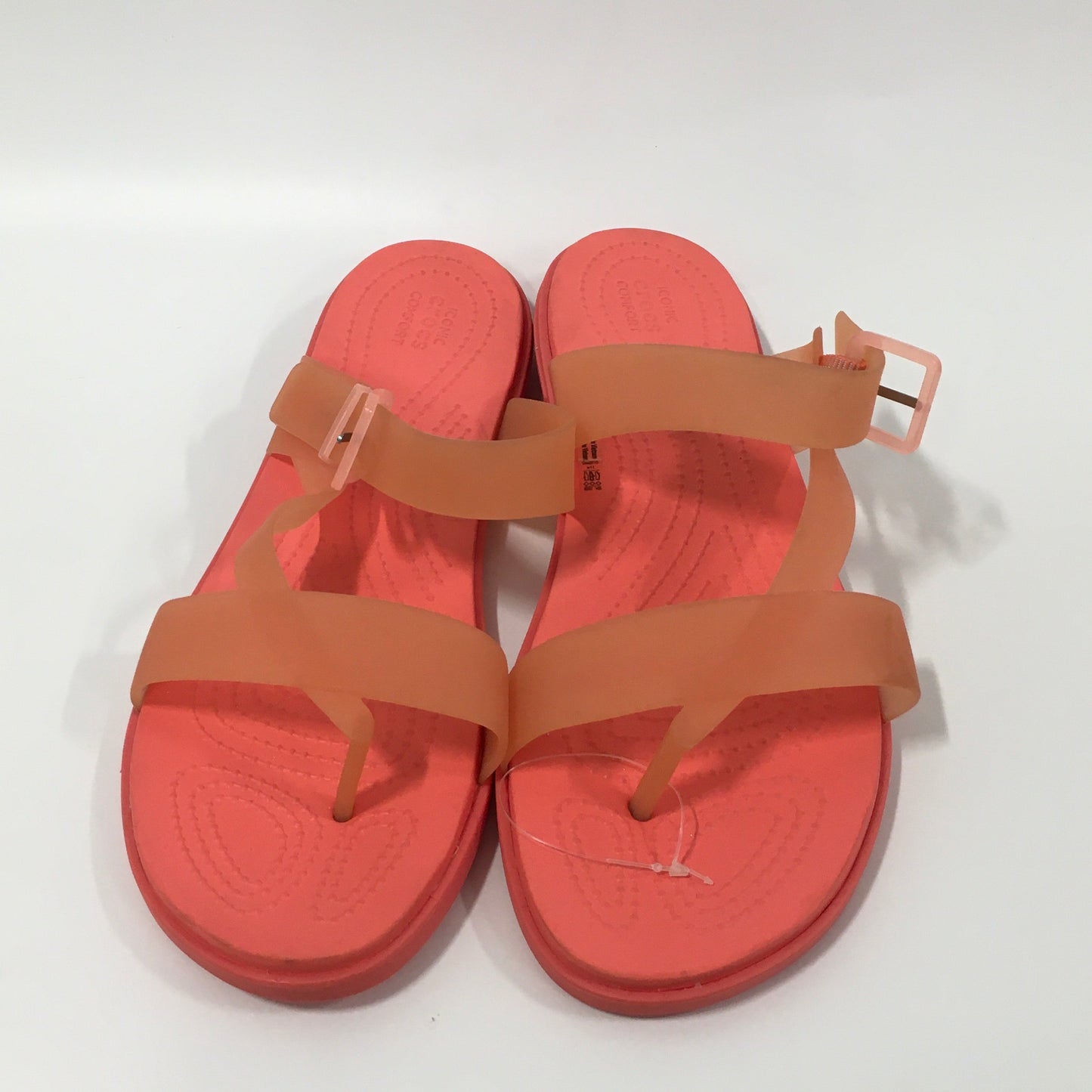 Orange Sandals Flip Flops Crocs, Size 11