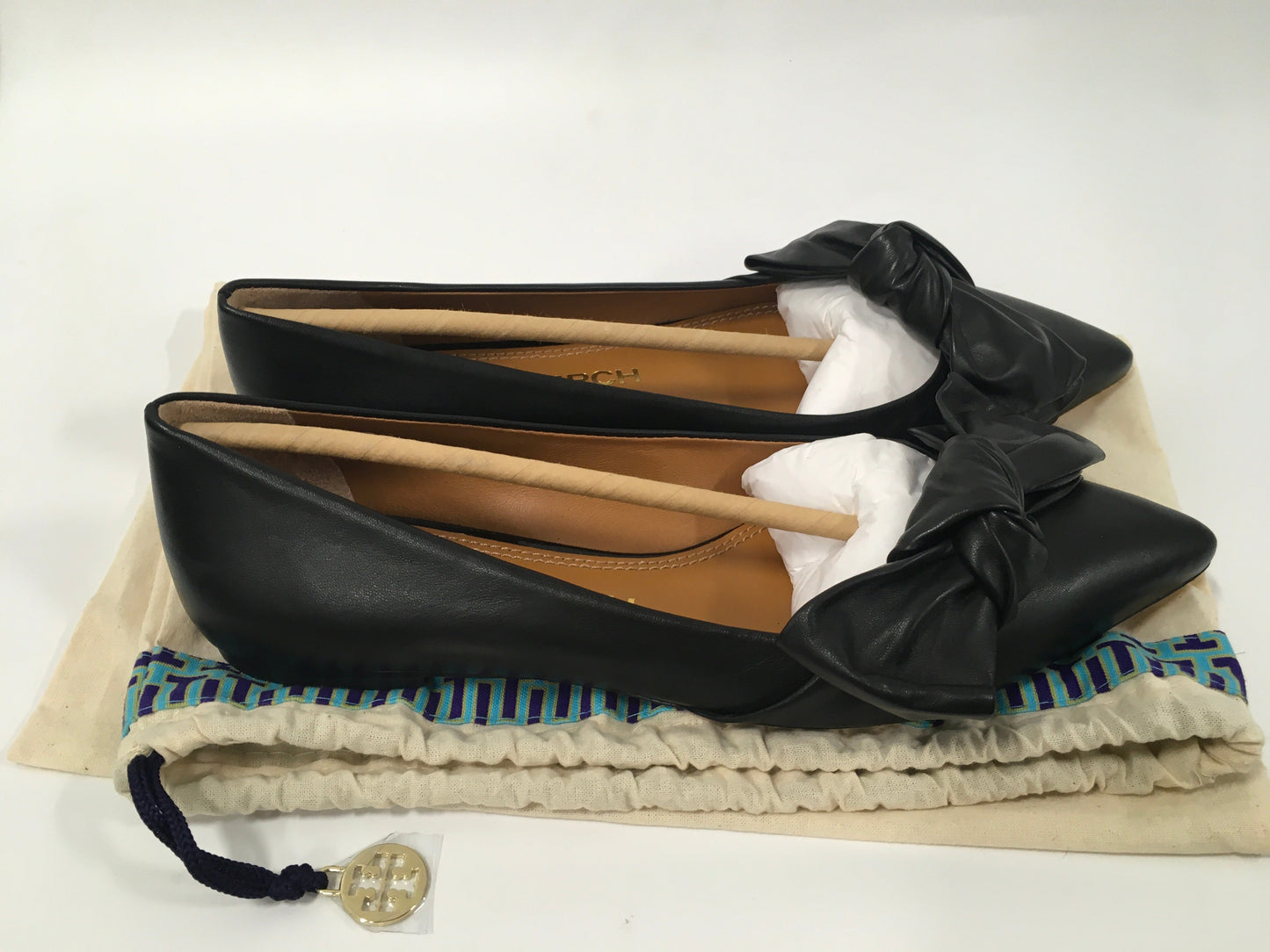 Black Shoes Flats Tory Burch, Size 8