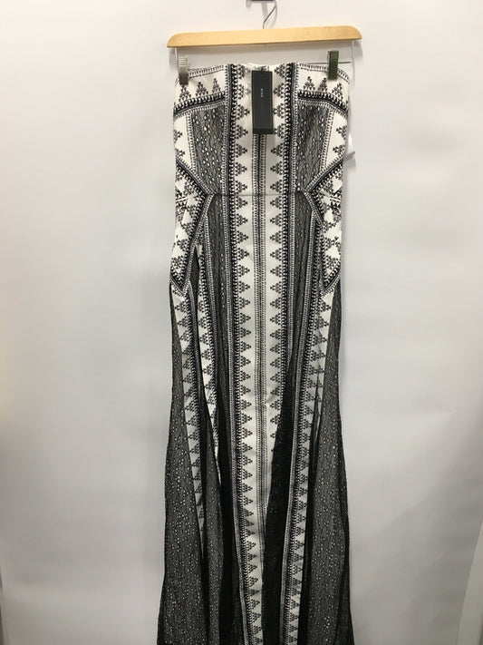 Dress Party Long By Bcbgmaxazria In Black & White, Size: 10