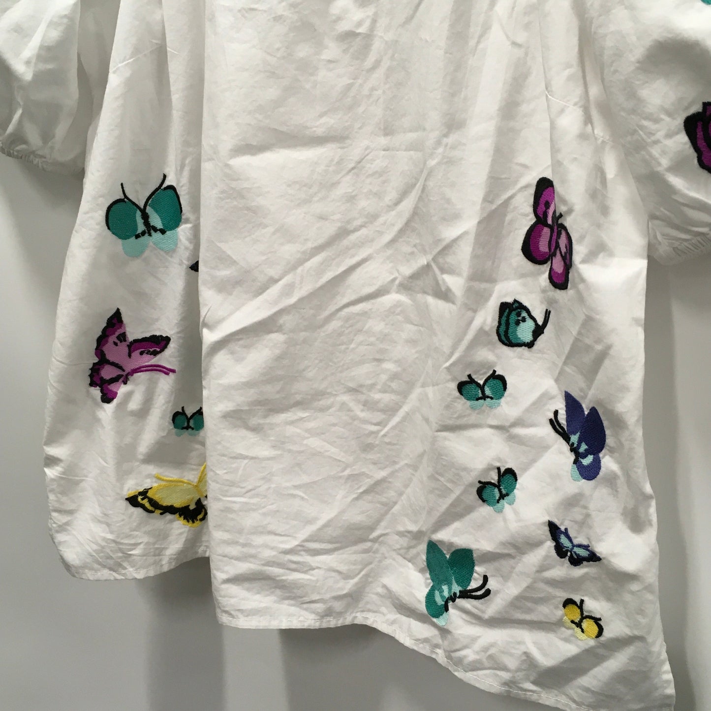 White Top Short Sleeve Talbots, Size Petite   S