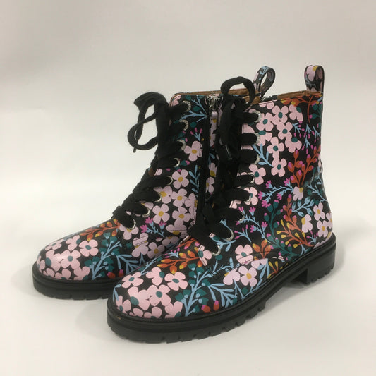 Floral Print Boots Combat Kate Spade, Size 6.5