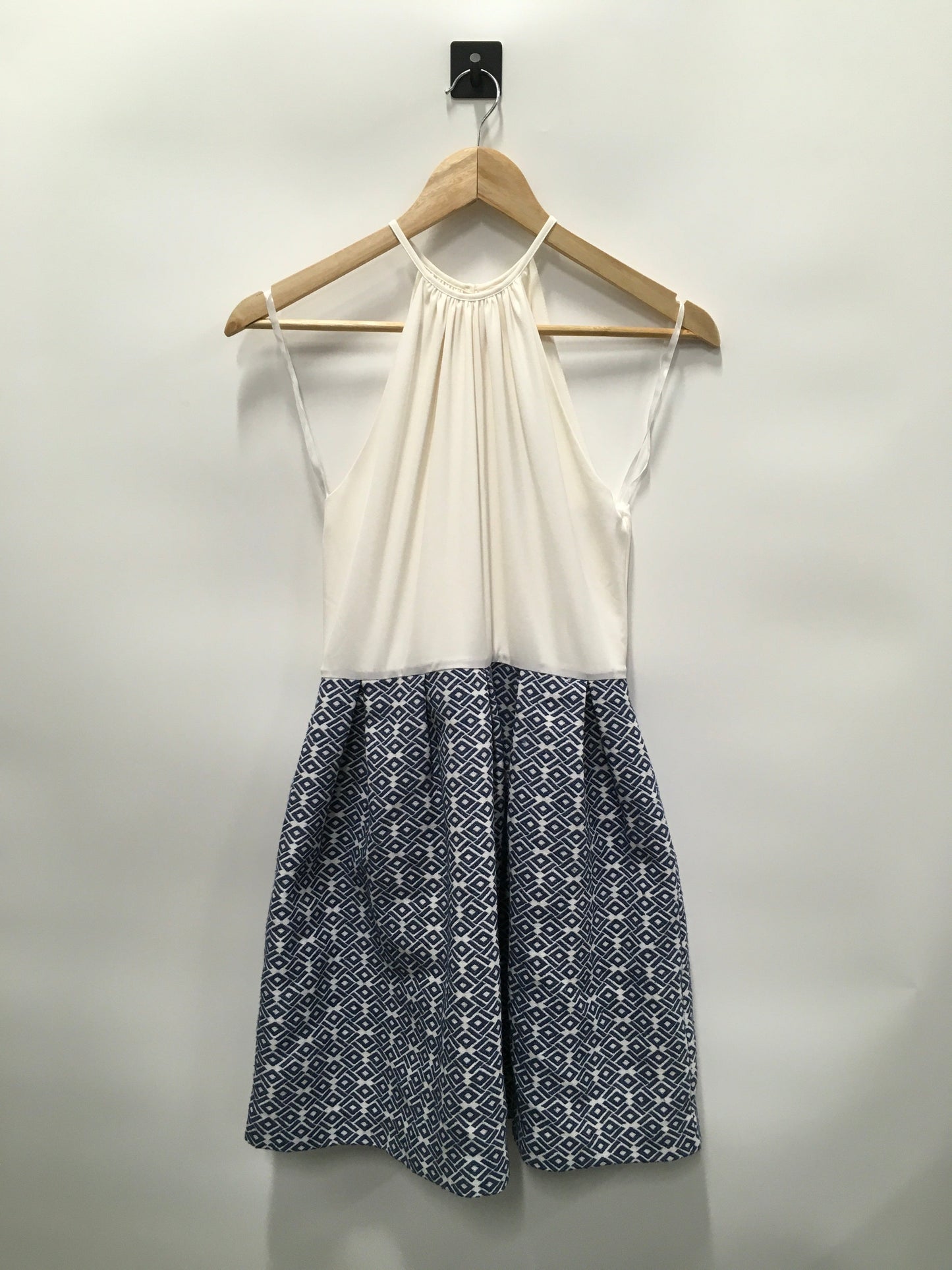 Blue & White Dress Casual Short Anthropologie, Size Petite   S