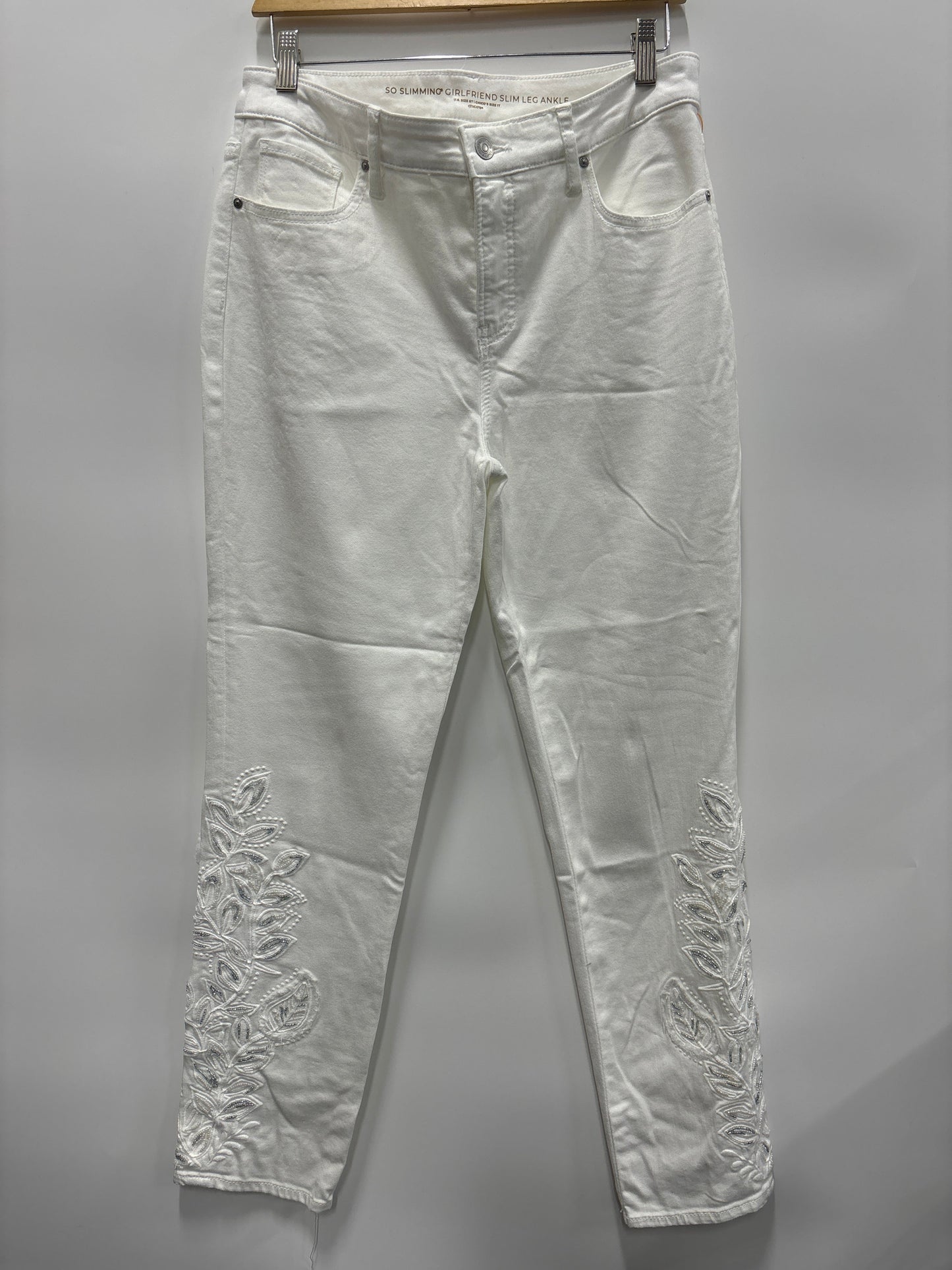 Pants Other By Chicos In White Denim, Size: 8tall