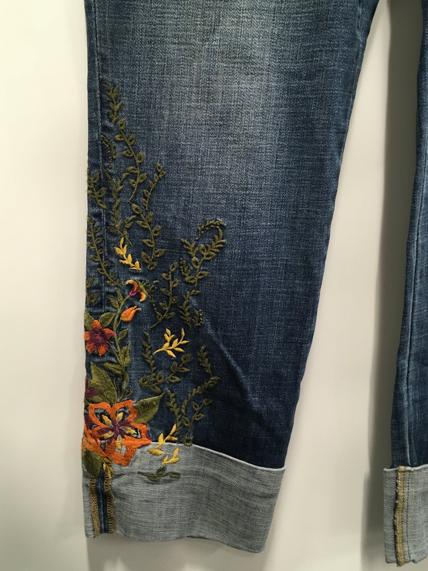 Blue Denim Jeans Skinny Chicos, Size 8l