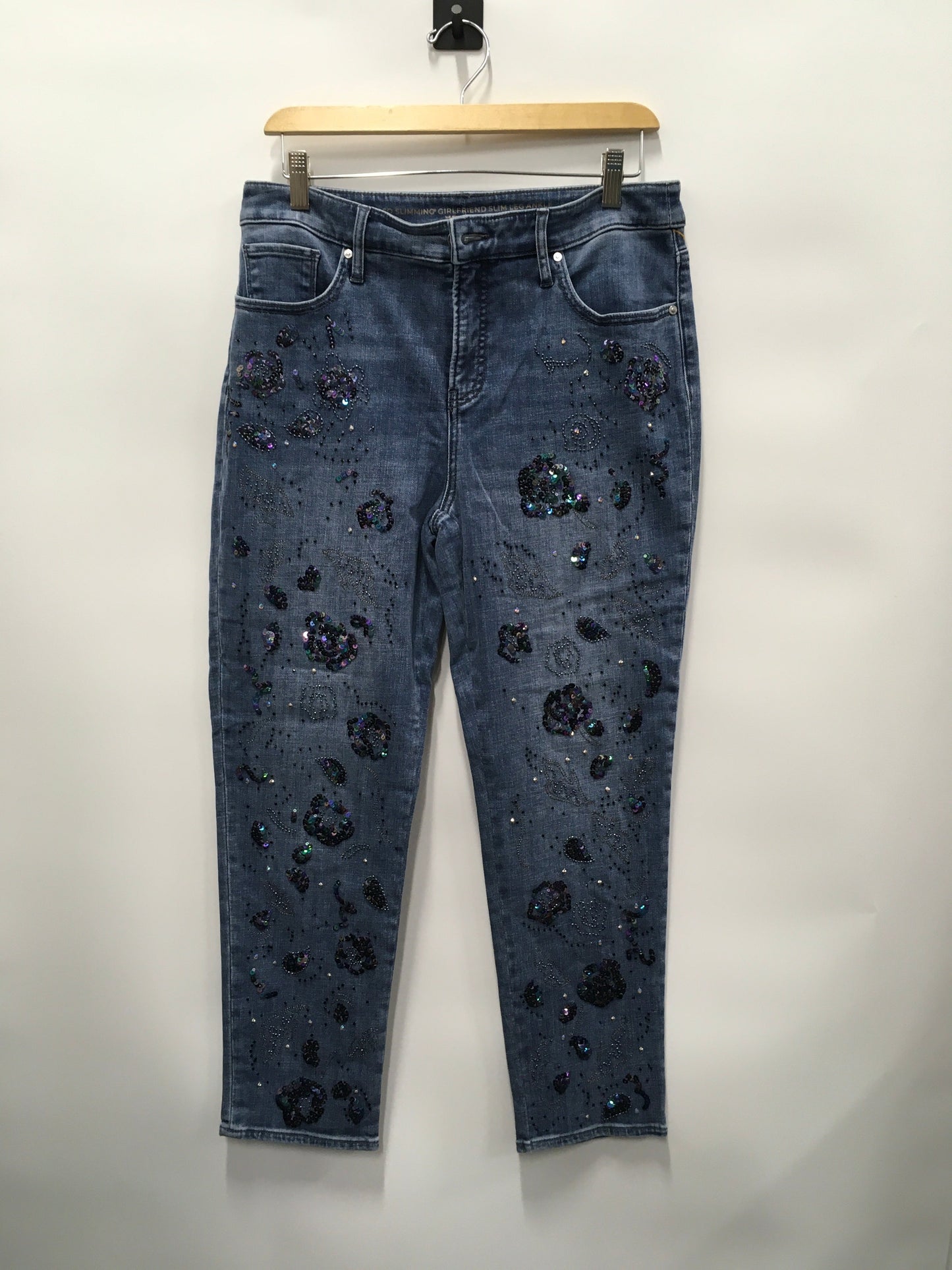 Blue Denim Jeans Skinny Chicos, Size 8