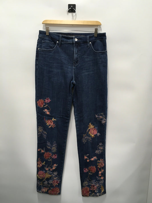 Blue Denim Jeans Skinny Chicos, Size 8tall