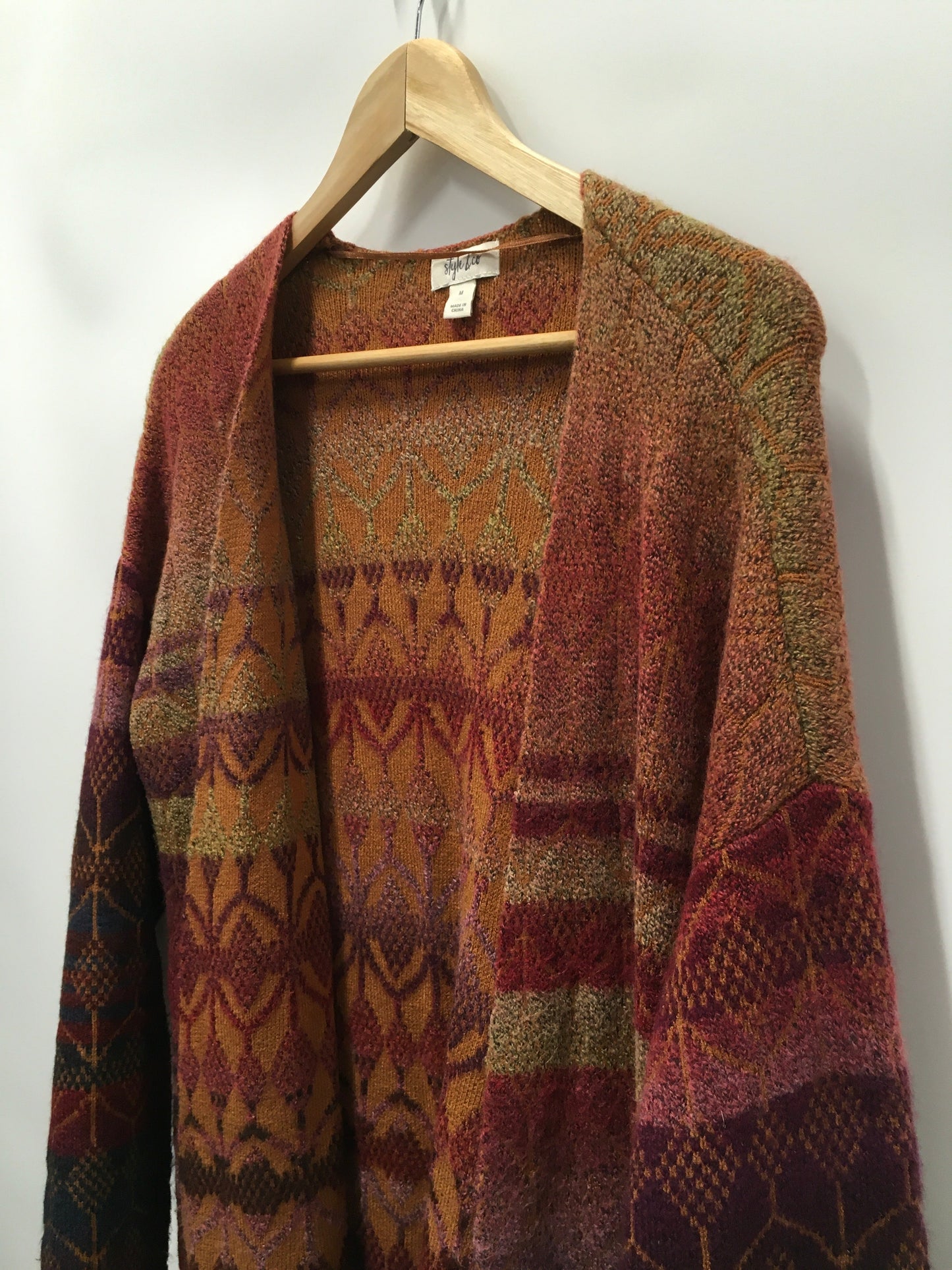 Sweater Cardigan By Style And Company In Multi-colored, Size: M