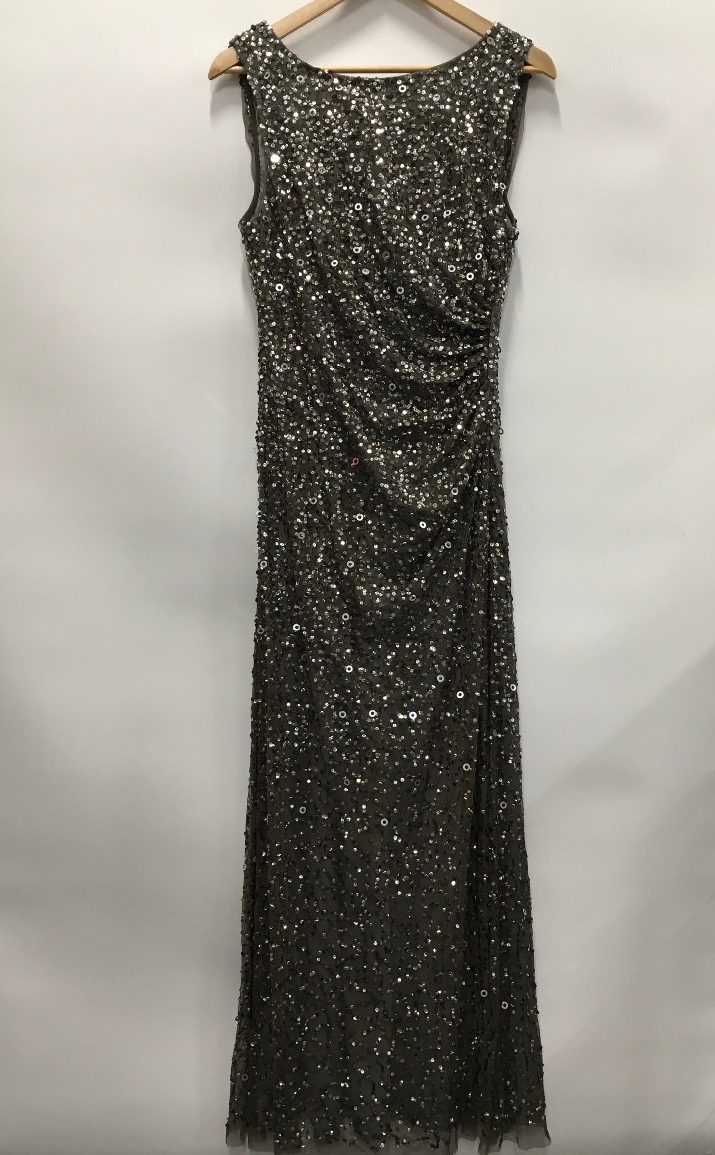 Dress Party Long By Adrianna Papell In Grey, Size: L