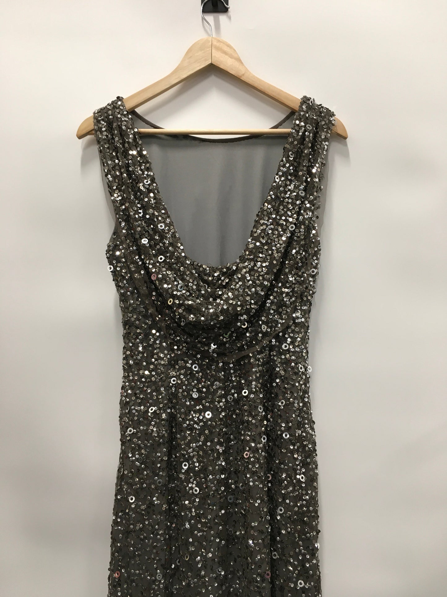 Dress Party Long By Adrianna Papell In Grey, Size: L