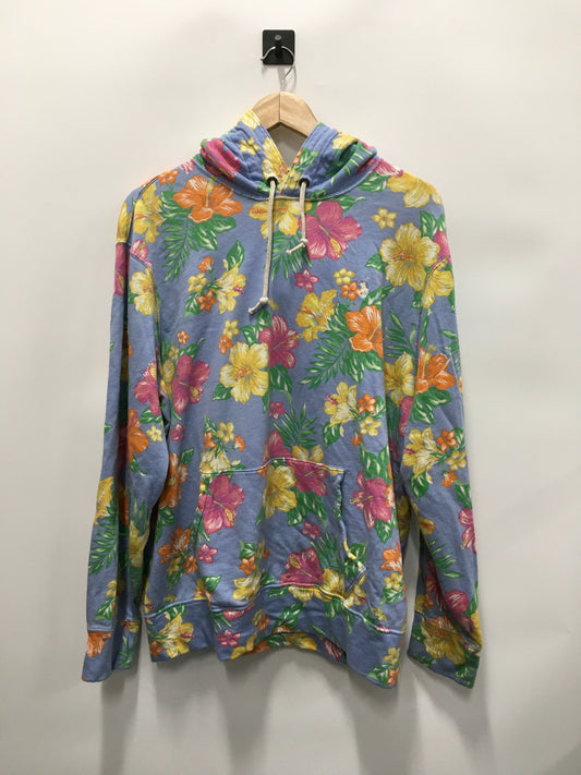 Sweatshirt Hoodie By Polo Ralph Lauren In Floral Print, Size: Xl