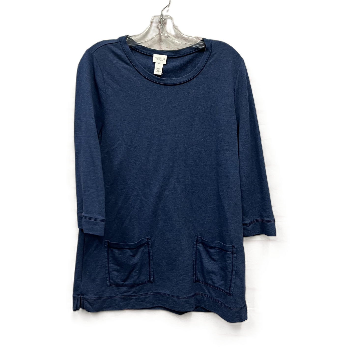 Top Long Sleeve By Chicos In Blue, Size: M