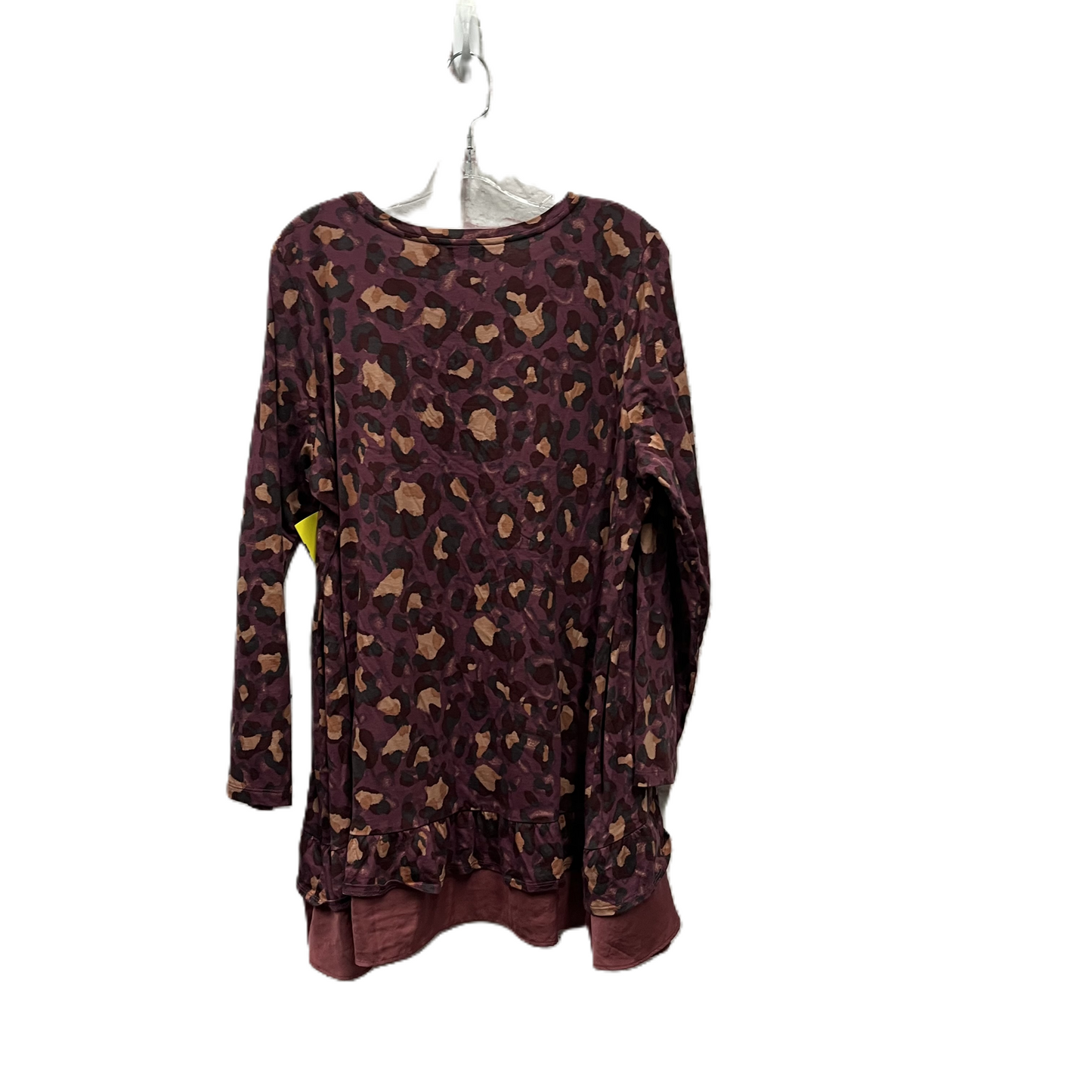 Top Long Sleeve By Logo In Purple, Size: 2x