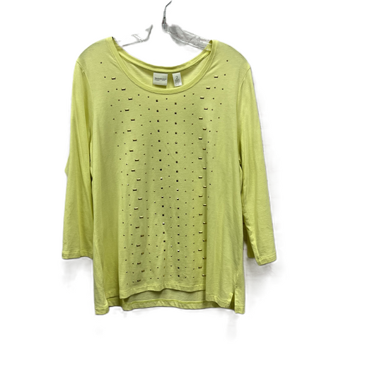 Top Long Sleeve By Zenergy By Chicos In Yellow, Size: L