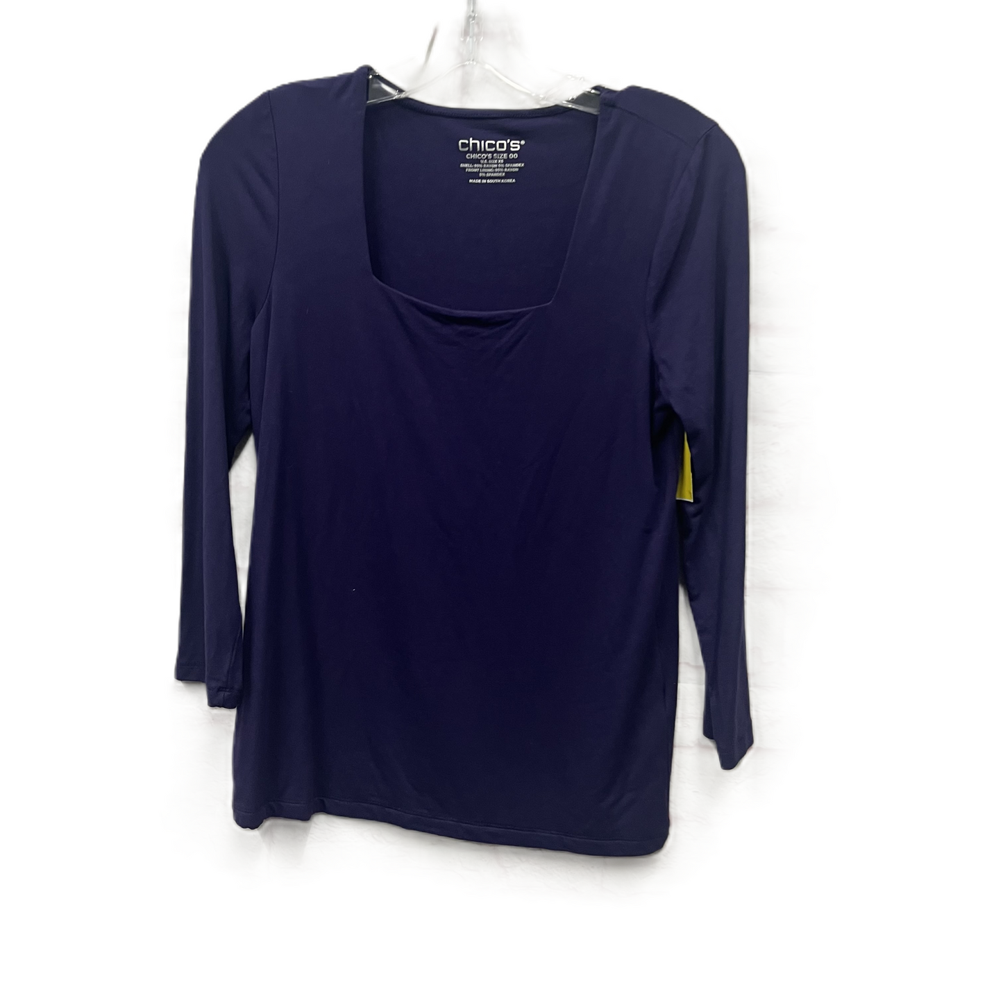 Top Long Sleeve By Chicos In Purple, Size: Xs