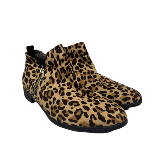 Boots Ankle Flats By Dr Scholls In Animal Print, Size: 9.5