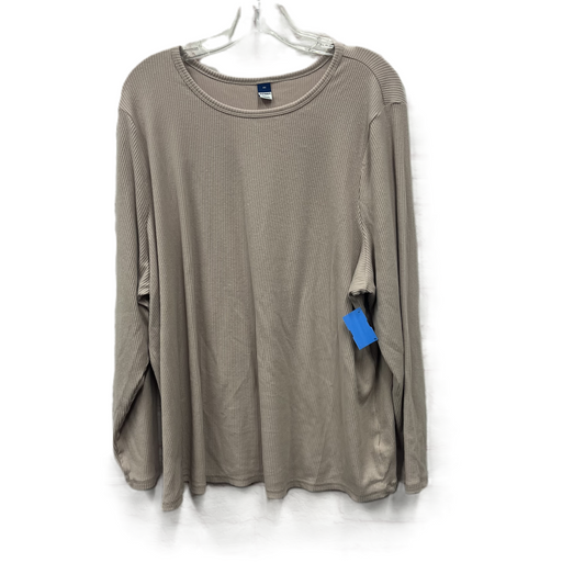 Top Long Sleeve Basic By Old Navy In Tan, Size: 4x