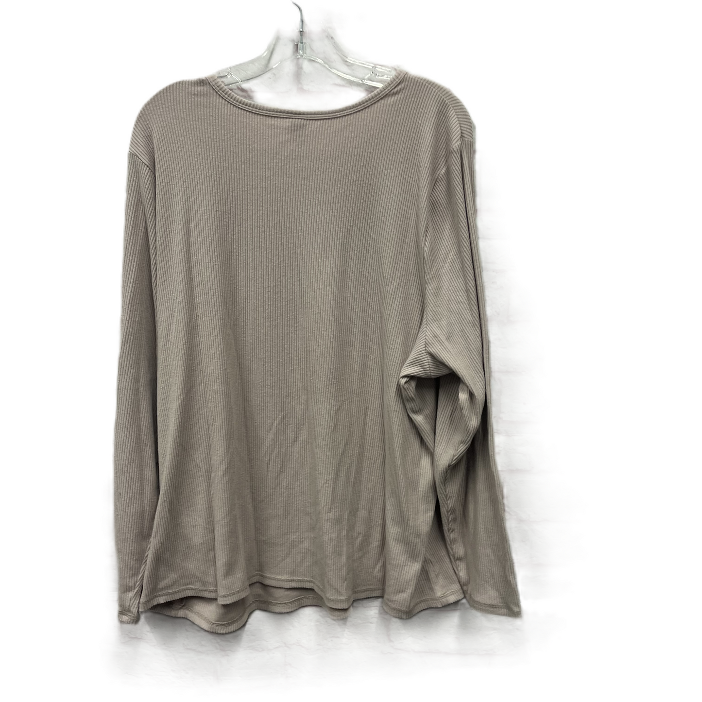 Top Long Sleeve Basic By Old Navy In Tan, Size: 4x