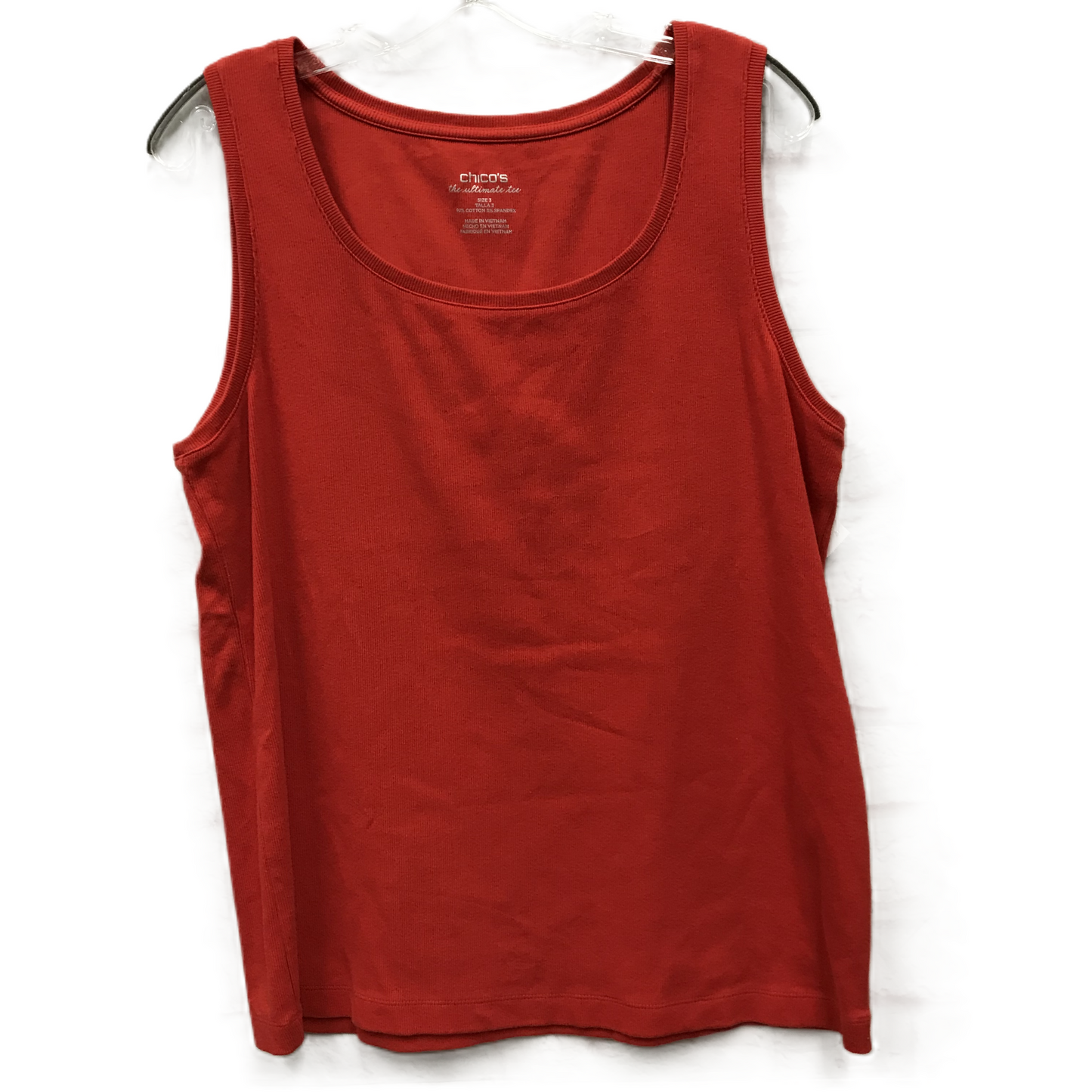 Top Sleeveless Basic By Chicos In Red, Size: Xl