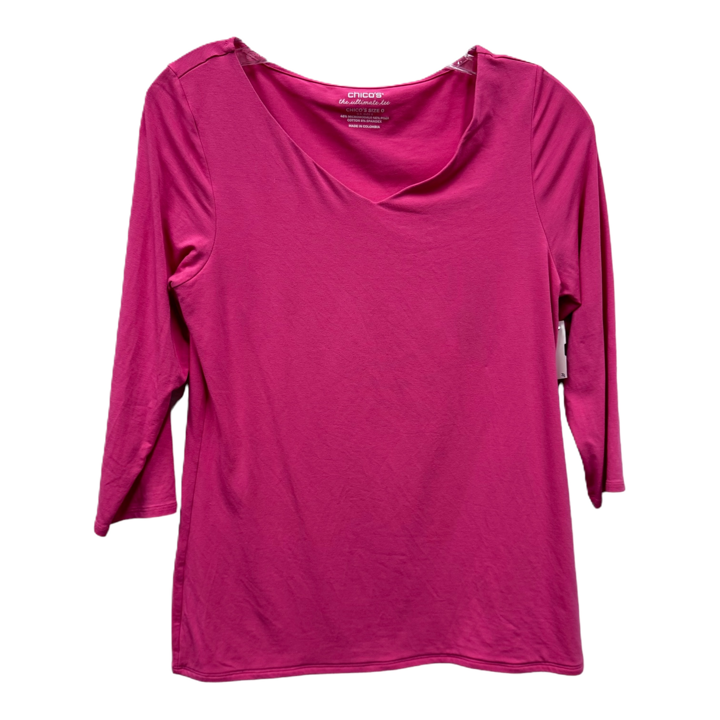 Pink Top Long Sleeve By Chicos, Size: 0