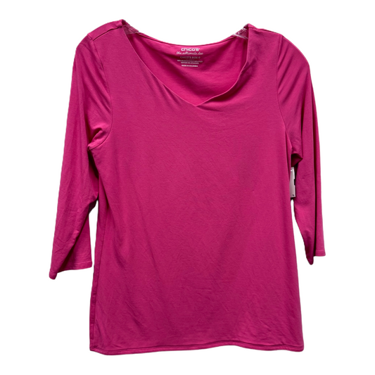 Pink Top Long Sleeve By Chicos, Size: 0