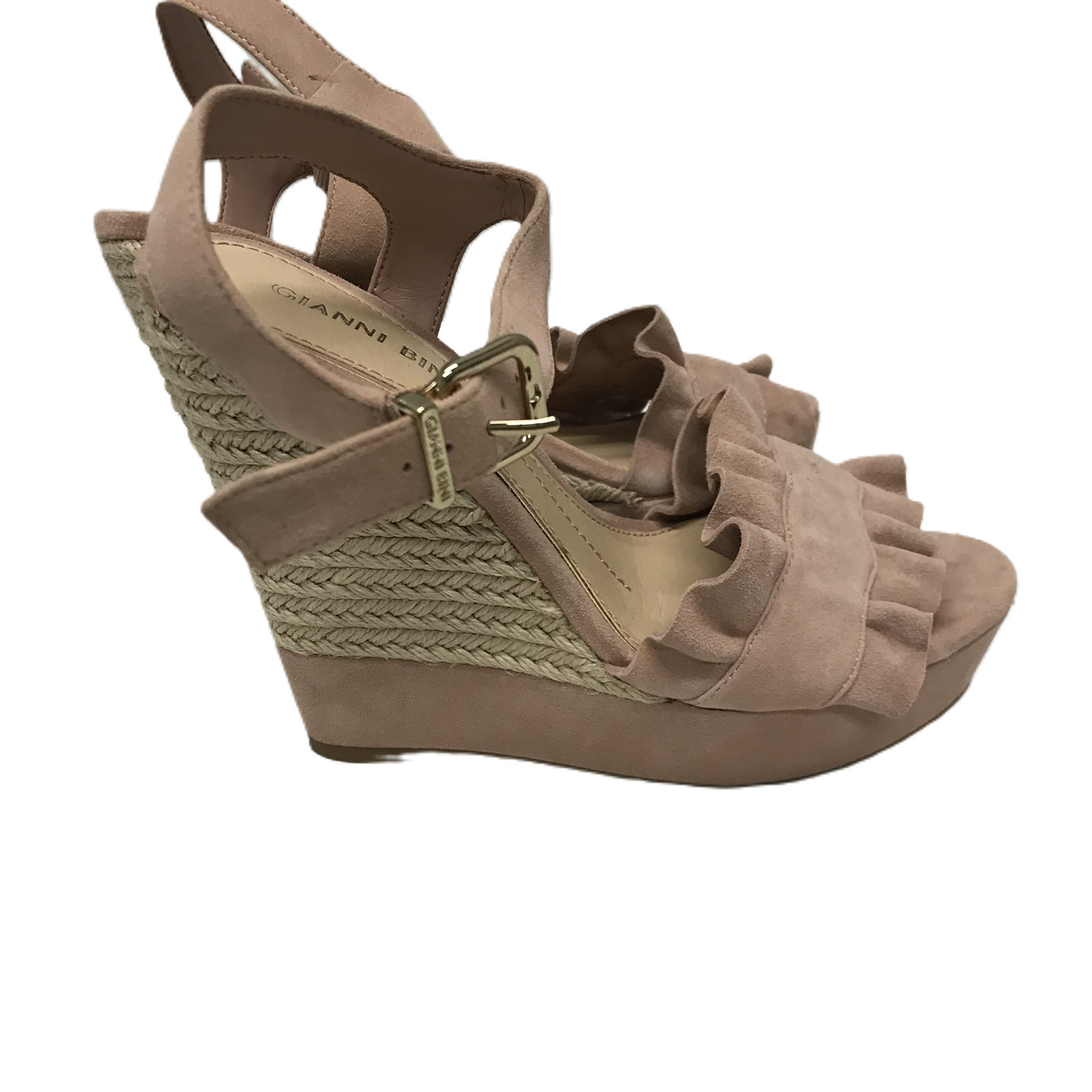 Pink Sandals Heels Wedge By Gianni Bini, Size: 7