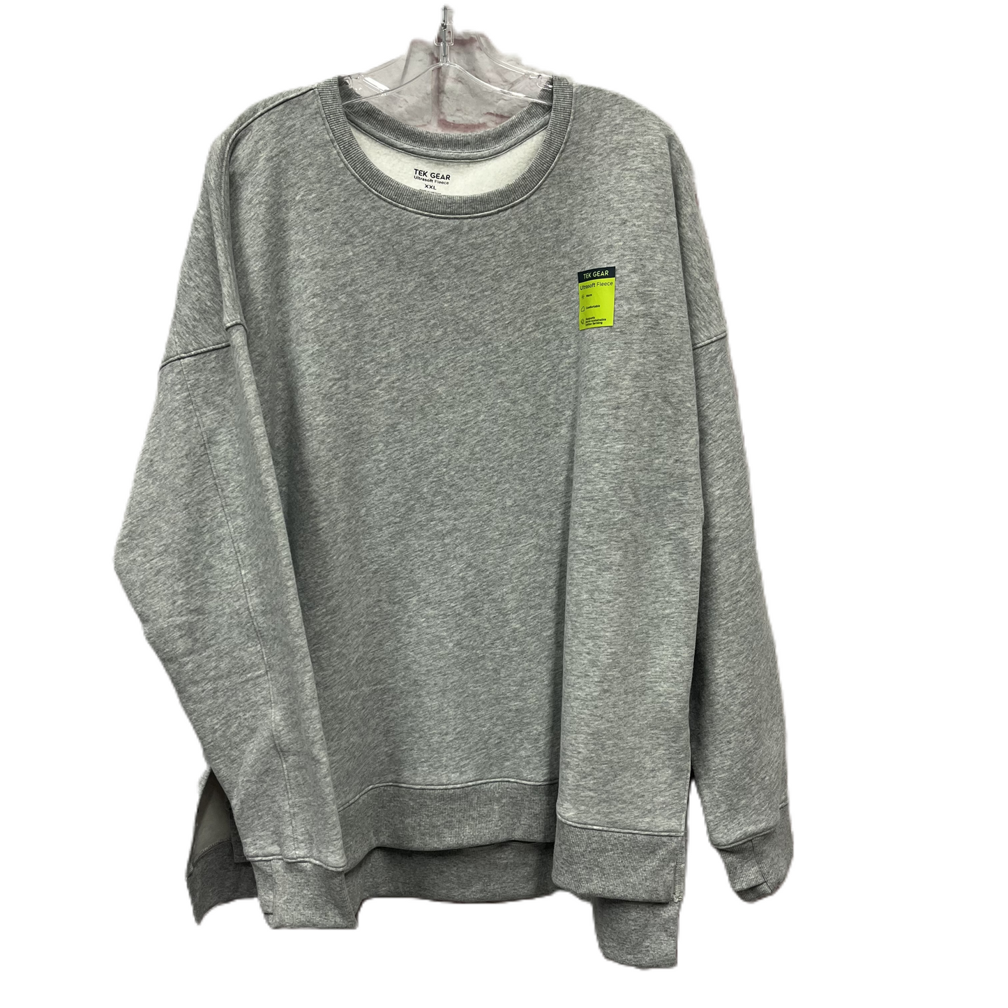 Athletic Sweatshirt Crewneck By Tek Gear In Grey, Size: 1x