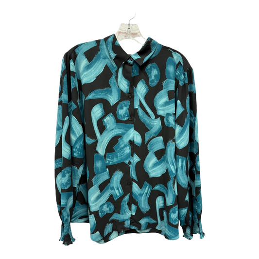 Top Long Sleeve By Chicos In Teal, Size: Xl