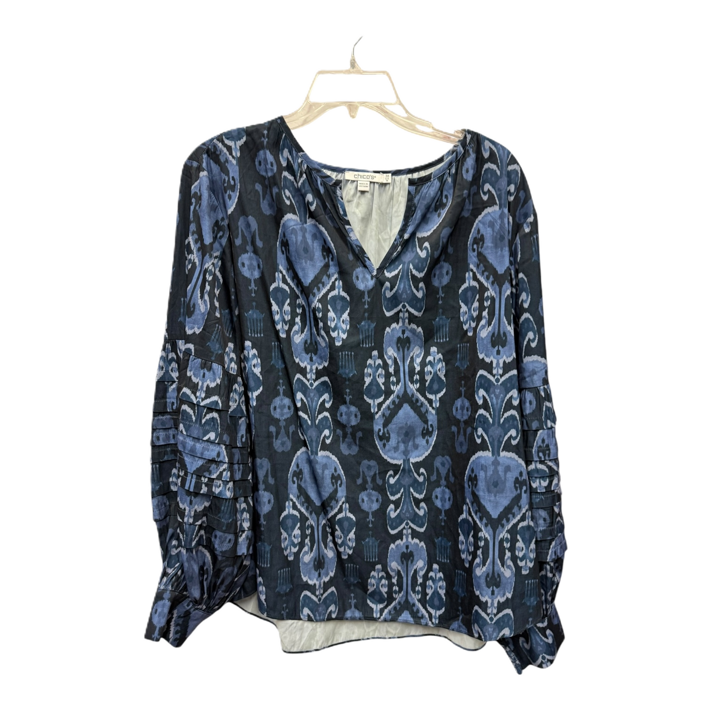 Top Long Sleeve By Chicos In Blue, Size: Xl