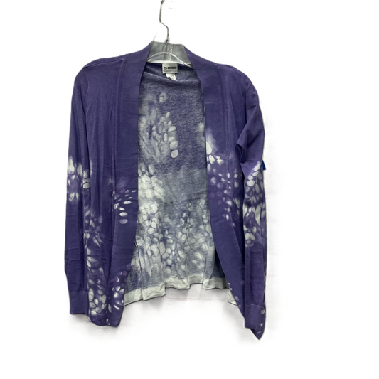 Sweater Cardigan By Chicos In Purple, Size: S