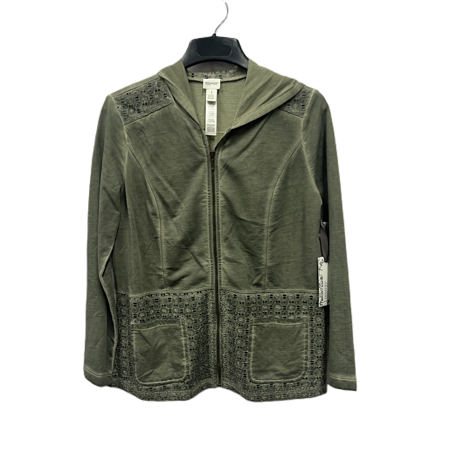 Jacket Other By Zenergy By Chicos In Green, Size: M