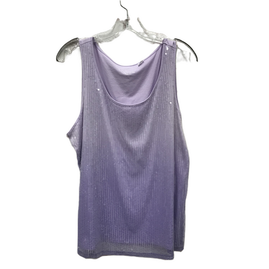 Purple Top Sleeveless By Chicos, Size: Xl