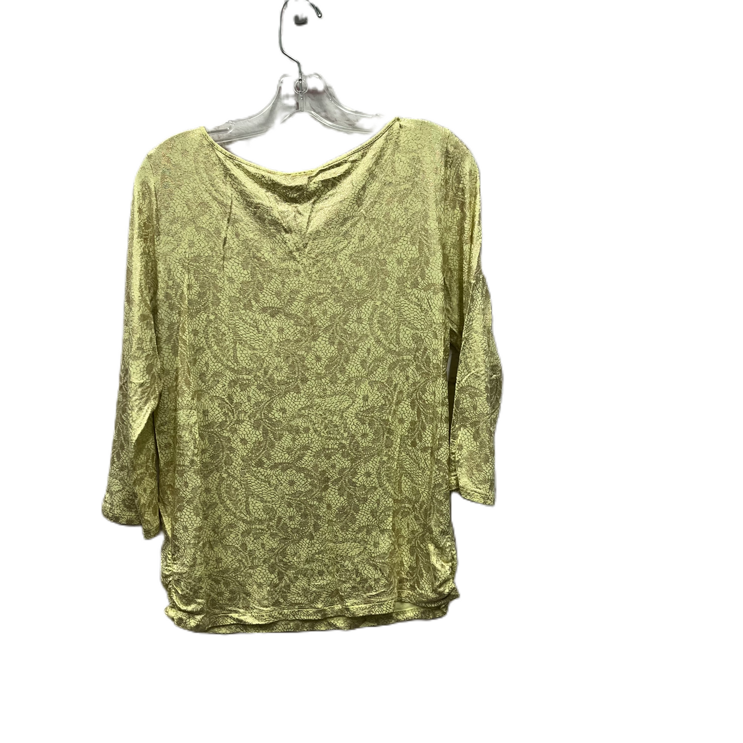 Top Long Sleeve By Chicos In Yellow, Size: M