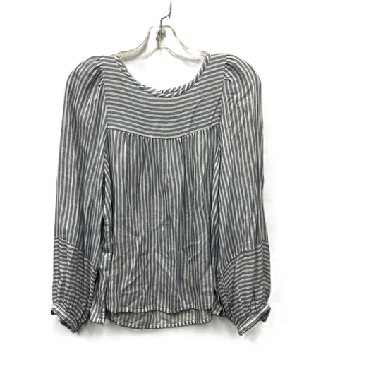 Top Long Sleeve By Loft In Blue & White, Size: S