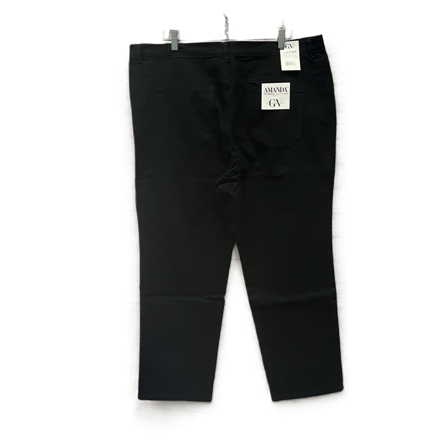 Jeans Straight By Gloria Vanderbilt In Black, Size: 20w