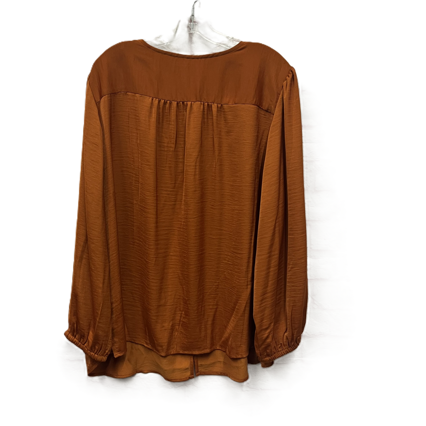 Top Long Sleeve By Ava & Viv In Orange, Size: 3x