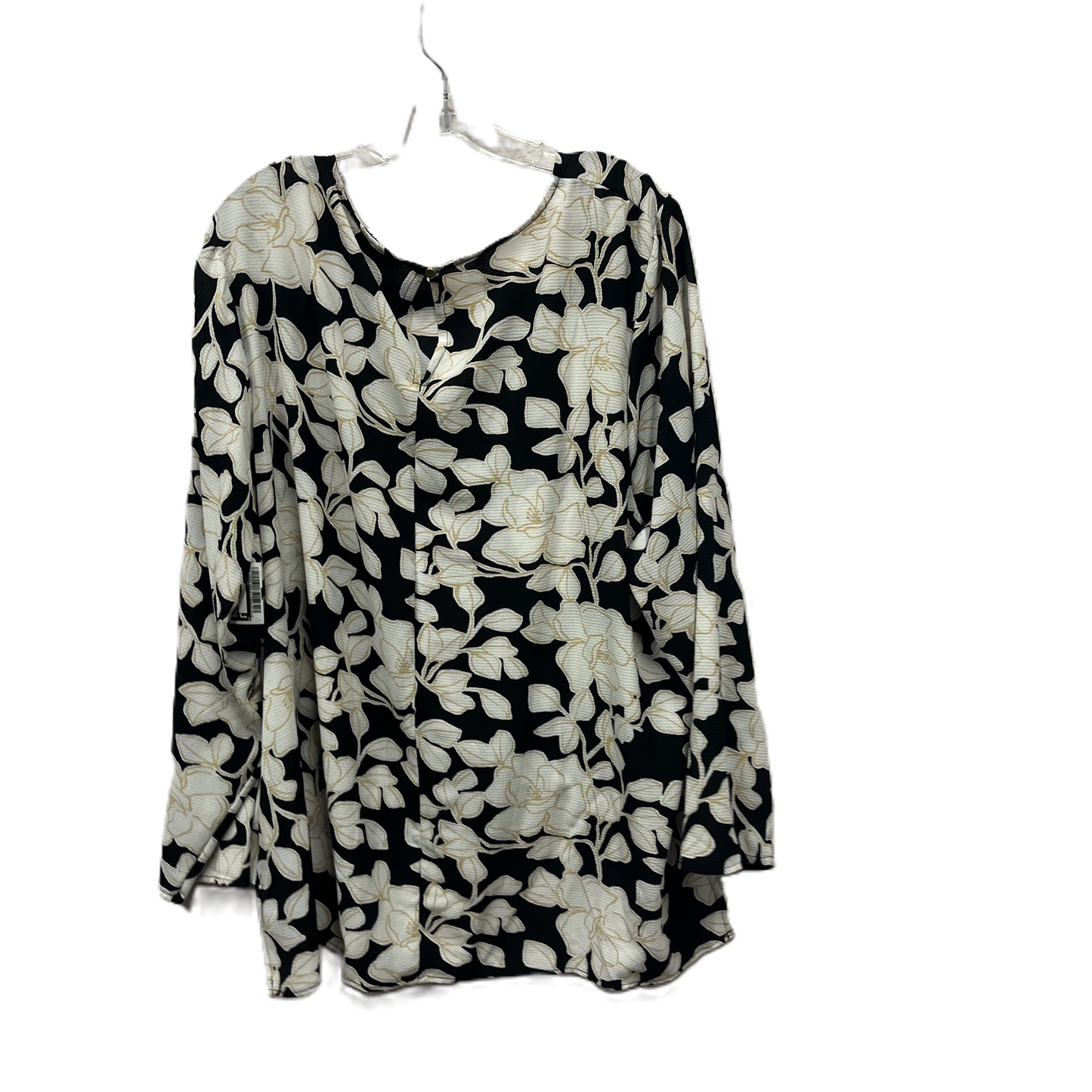 Top Long Sleeve By Ava & Viv In Black, Size: 3x