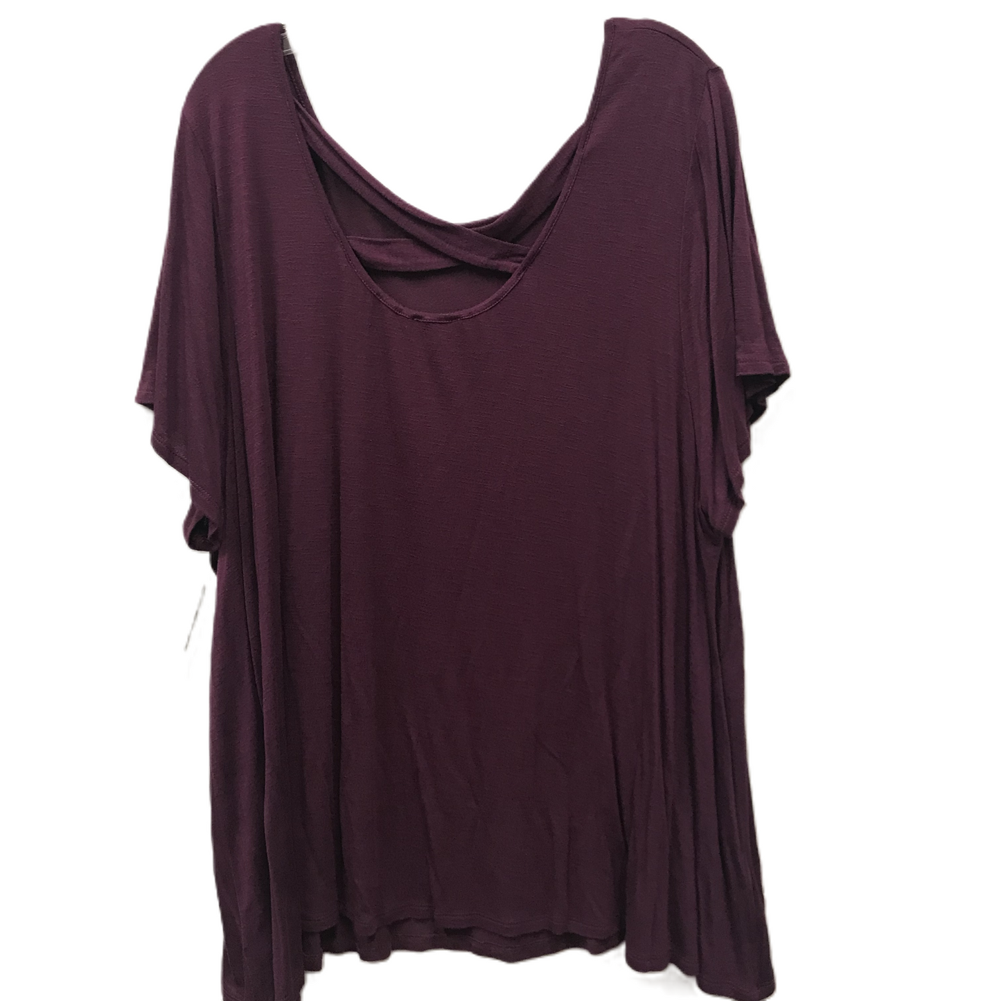 Purple Top Short Sleeve By Lane Bryant, Size: 4x