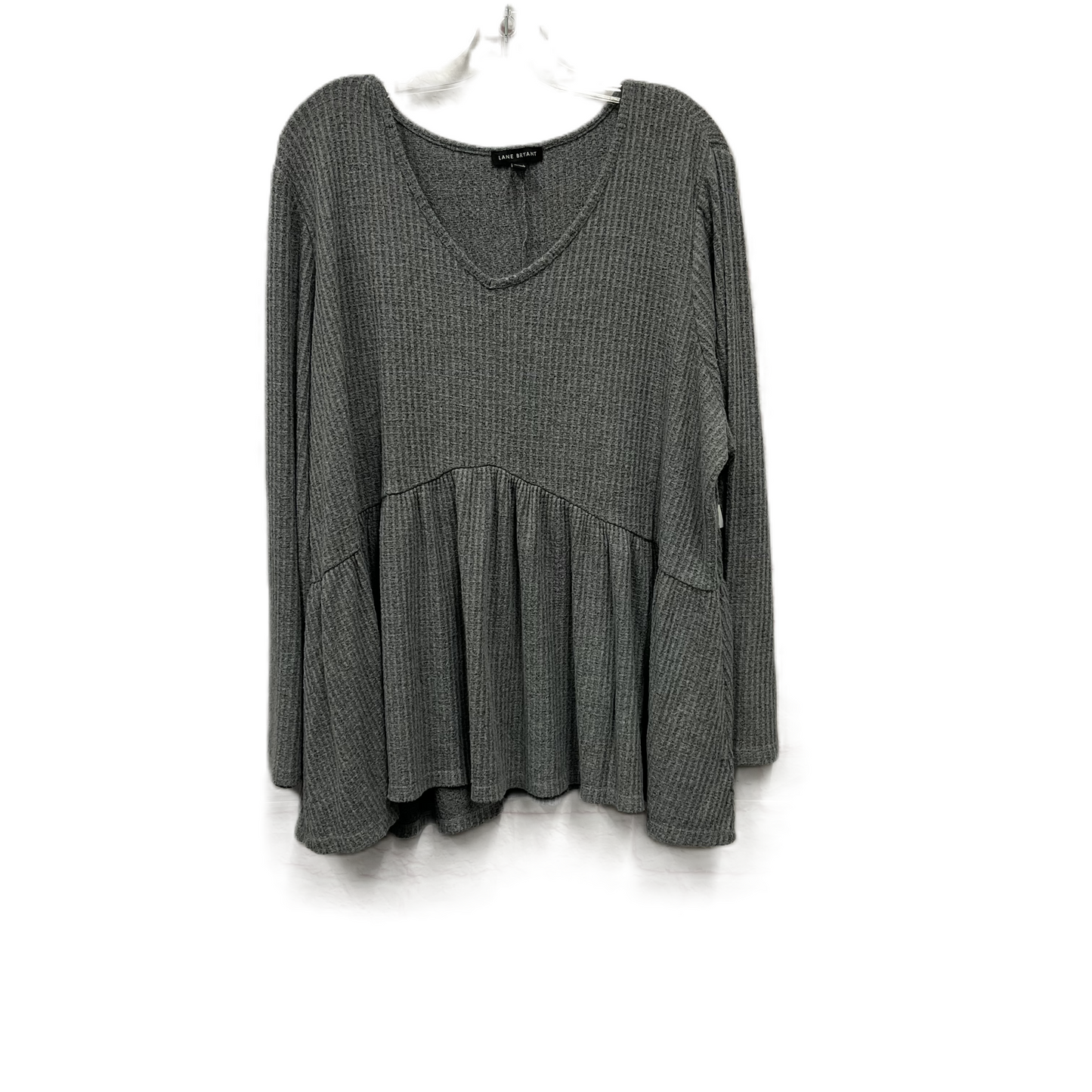 Top Long Sleeve By Lane Bryant In Grey, Size: 1x