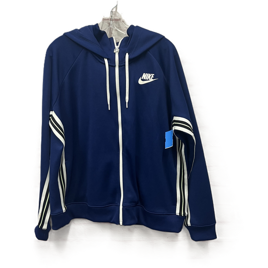 Athletic Sweatshirt Hoodie By Nike Apparel In Blue, Size: 1x