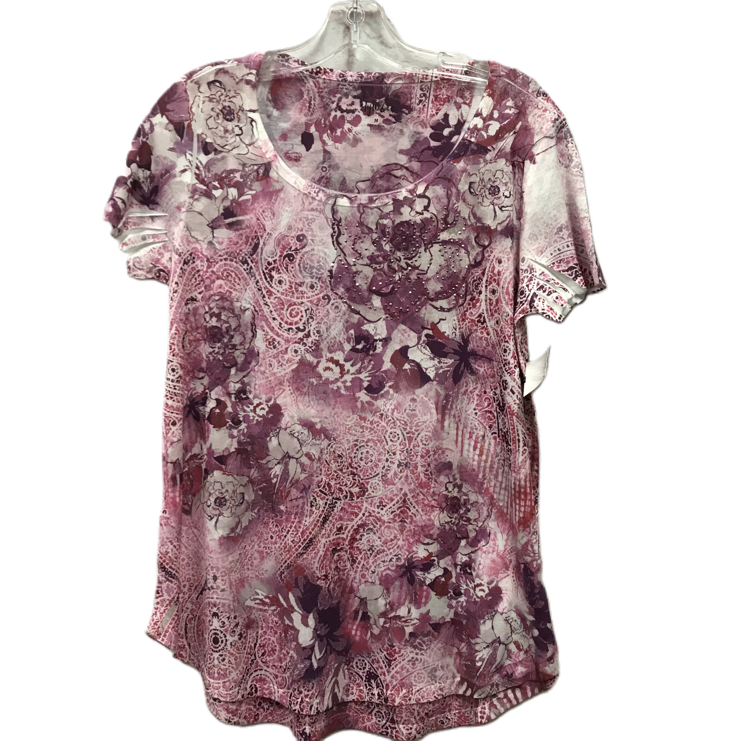 Purple Top Short Sleeve By Style And Company, Size: M