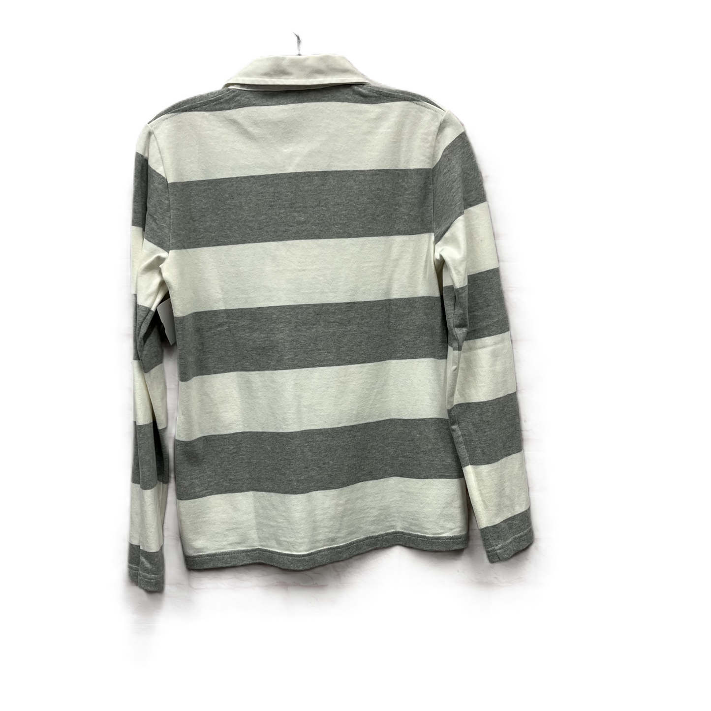 Top Long Sleeve By J. Crew In Grey & White, Size: S