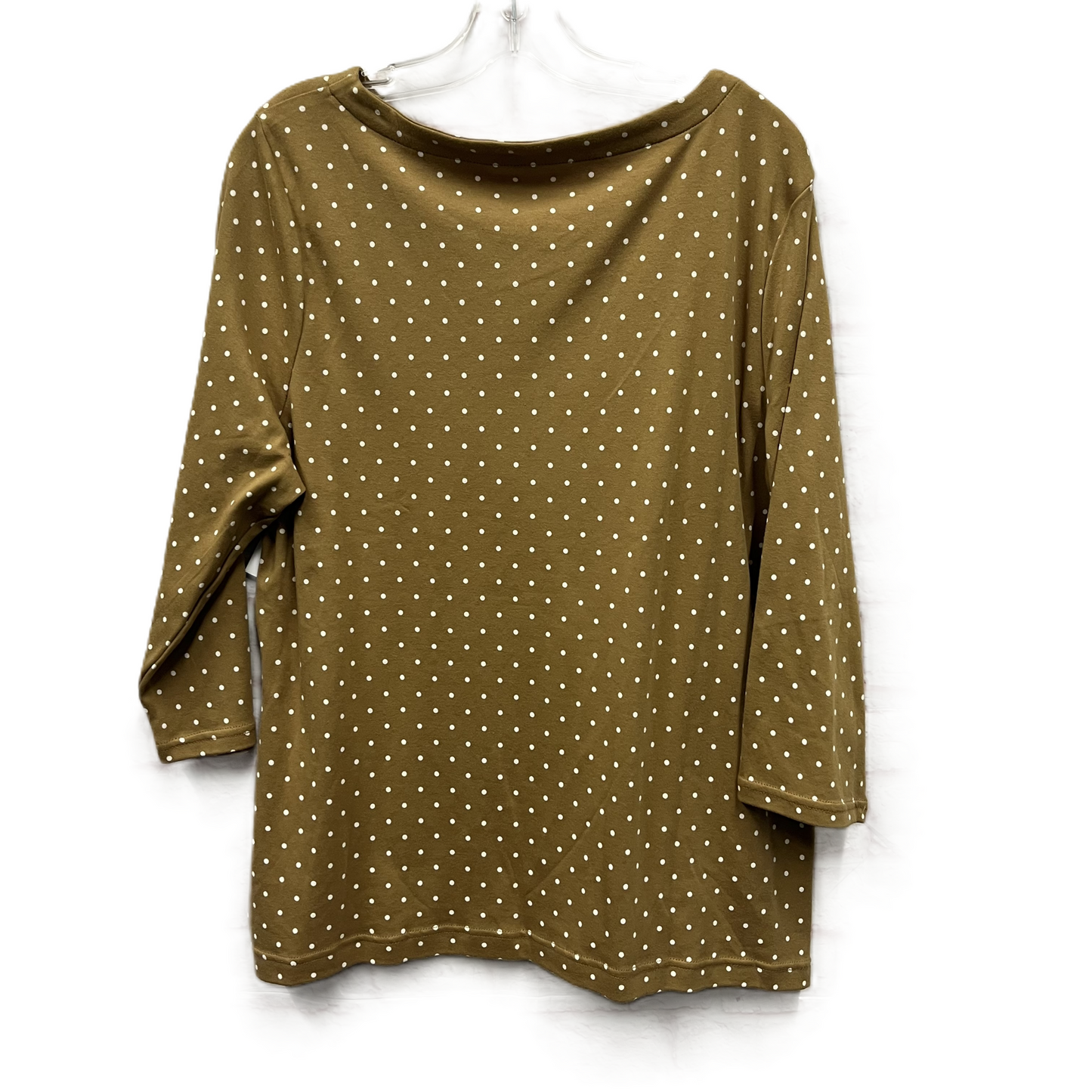 Top Long Sleeve By Croft And Barrow In Tan, Size: 1x